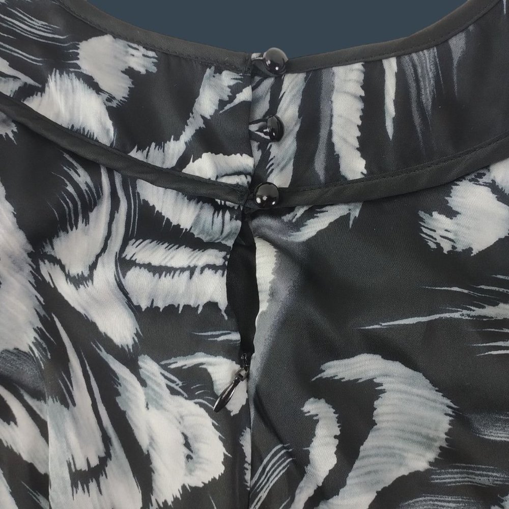 AB Studio Dress Black/Gray Women's Sleeveless Sz. 8 - Picture 7 of 8
